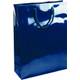 NATALY 24 Papierová darčeková taška, lesklá, 24x9x35 cm, modrá